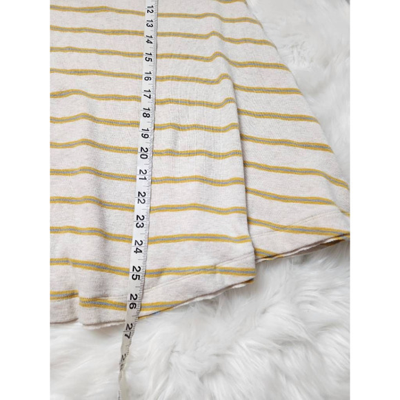 We The Free Womens Tank Top White Yellow Stripe Sleeveless Scoop Neck Stretch S - Picture 4 of 6